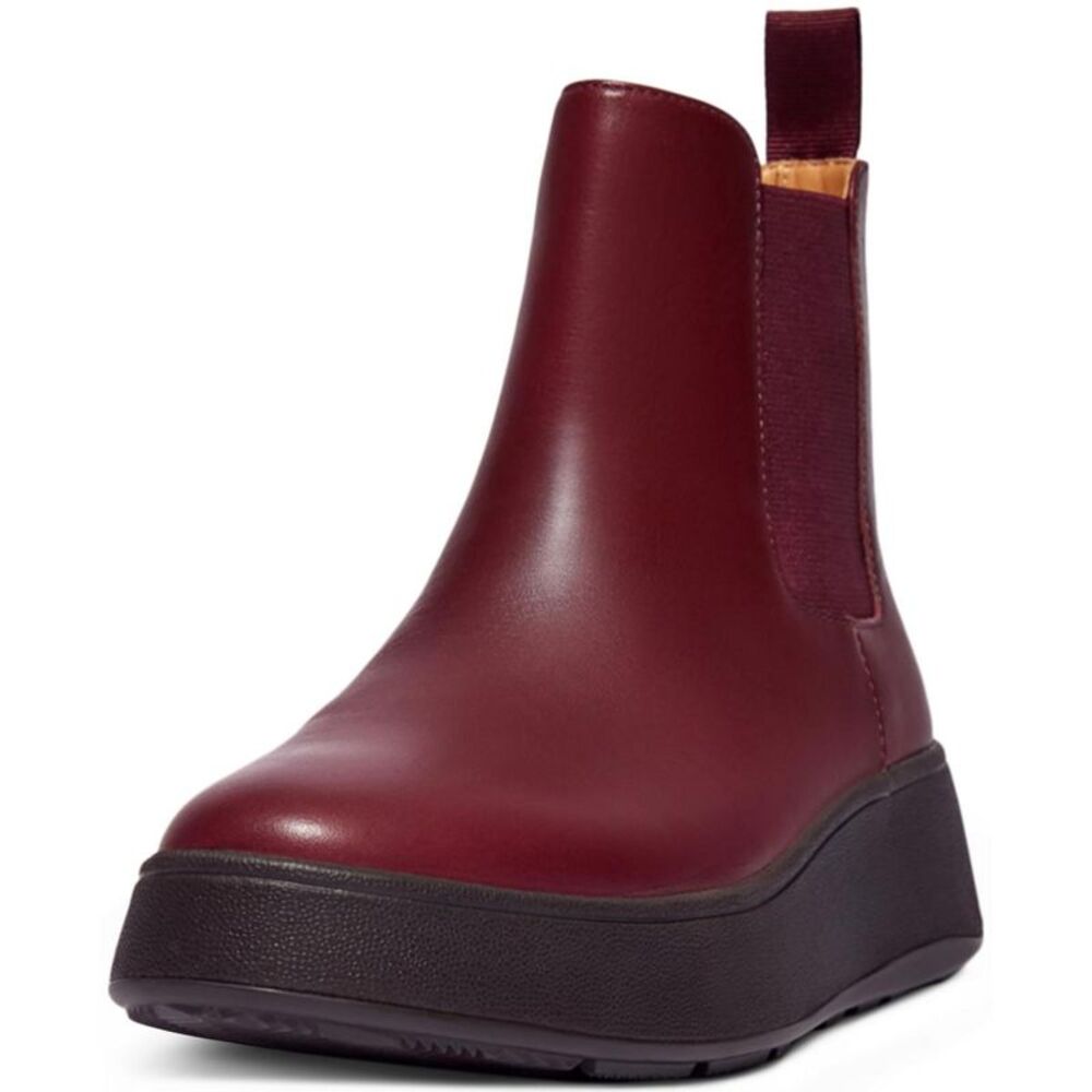 Fitflop Womens F-Mode Purple Leather Flatform Ankle Chelsea Boots Shoes NWT